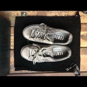 Fenty x Puma Glacier Grey Velvet Creepers
